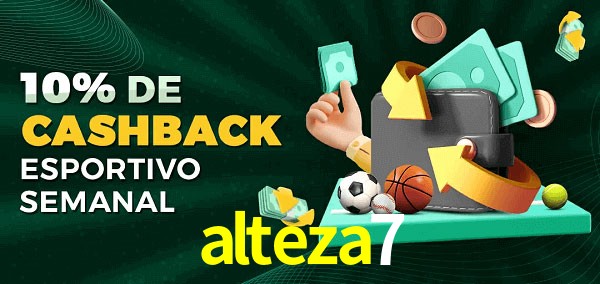 10% de bônus de cashback na alteza7